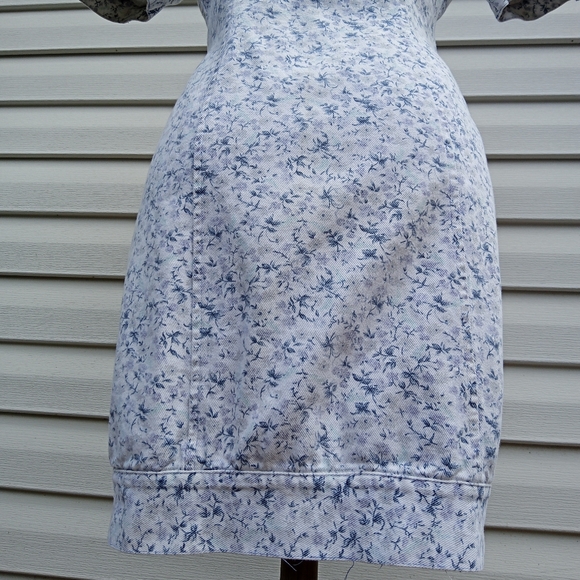 Ridiculously Adorable! 🪻Real Vintage Puff Sleeve, Button-up Denim Dress, M - Picture 7 of 9